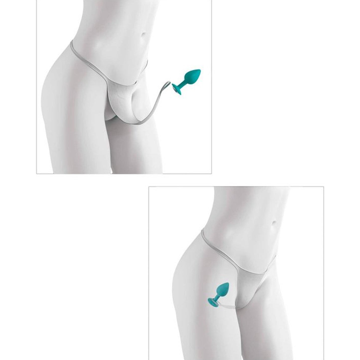 HookUp Panties crotchless Secret Gem - wit