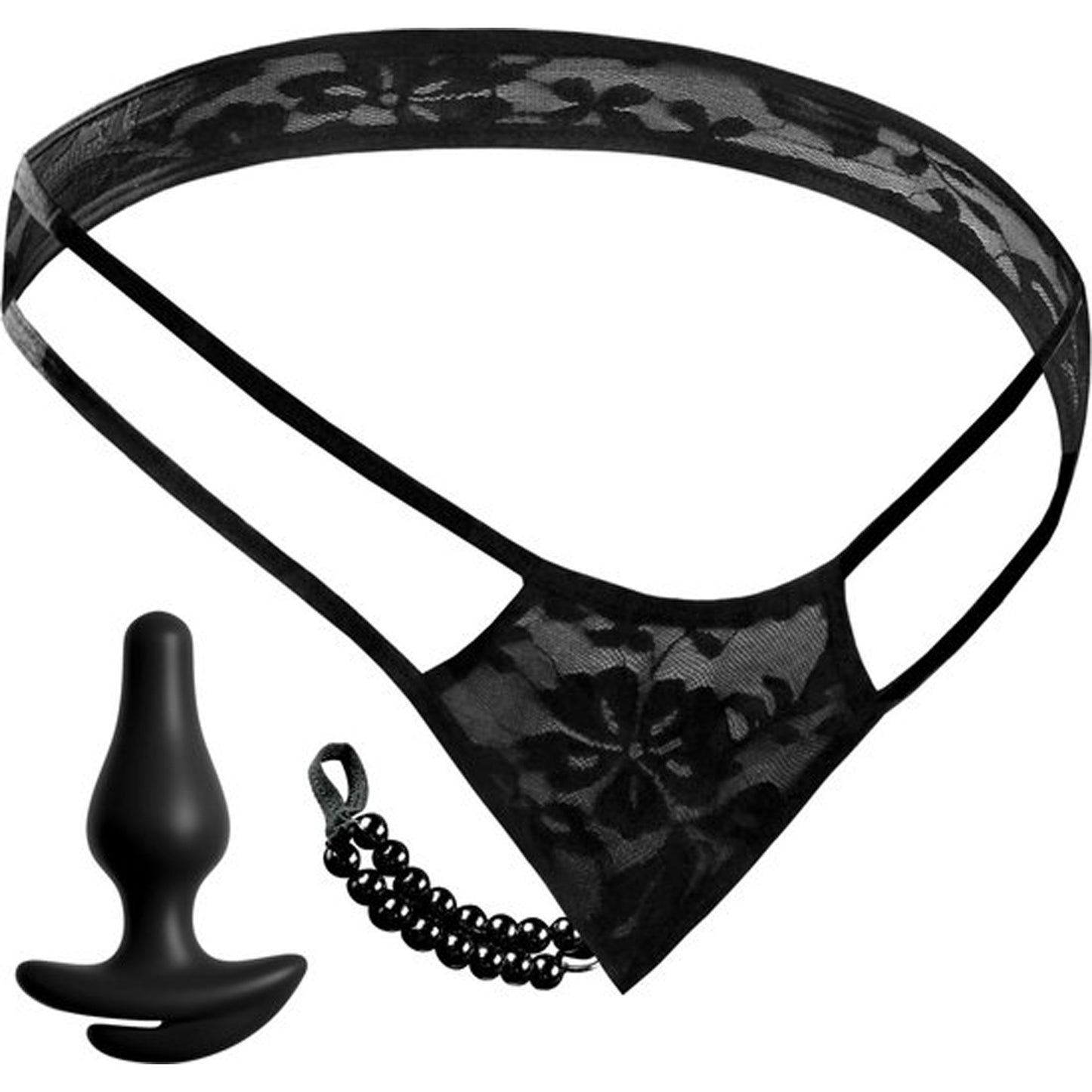 HookUp Panties - Crotchless Pleasure pearls string