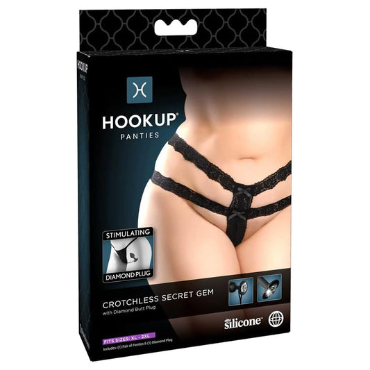 HookUp Panties Crotchless Secret Gem